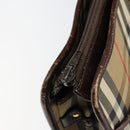 Burberrys Nova Check Business Bag Canvas Beige Gold Auth 149757-11