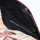 Burberrys Nova Check Business Bag Canvas Beige Gold Auth 149757-24