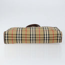 Burberrys Nova Check Business Bag Canvas Beige Gold Auth 149757-5