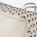 Jimmy Choo Studs Tote Bag Leather White Auth 149758-9