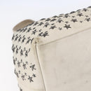 Jimmy Choo Studs Tote Bag Leather White Auth 149758-14