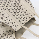 Jimmy Choo Studs Tote Bag Leather White Auth 149758-6