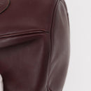 CARTIER Must Line Shoulder Bag Leather Bordeaux Gold Auth 149759-10