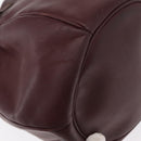 CARTIER Must Line Shoulder Bag Leather Bordeaux Gold Auth 149759-12