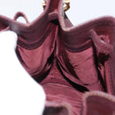 CARTIER Must Line Shoulder Bag Leather Bordeaux Gold Auth 149759-18