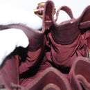 CARTIER Must Line Shoulder Bag Leather Bordeaux Gold Auth 149759-19