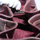 CARTIER Must Line Shoulder Bag Leather Bordeaux Gold Auth 149759-20