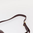 CARTIER Must Line Shoulder Bag Leather Bordeaux Gold Auth 149759-8