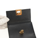 Salvatore Ferragamo Gancini Bifold Wallet Leather Black Gold Auth 149762AV-19