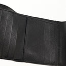 Salvatore Ferragamo Gancini Bifold Wallet Leather Black Gold Auth 149762AV-21