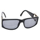 CHANEL COCO Mark Sunglasses plastic Black CC Auth 149763-1