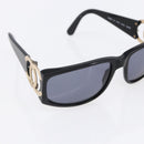 CHANEL COCO Mark Sunglasses plastic Black CC Auth 149763-6