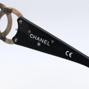 CHANEL COCO Mark Sunglasses plastic Black CC Auth 149763-9