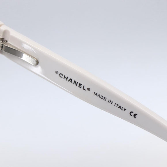 CHANEL COCO Mark Sunglasses plastic 2 Set Brown White CC Auth 149764
