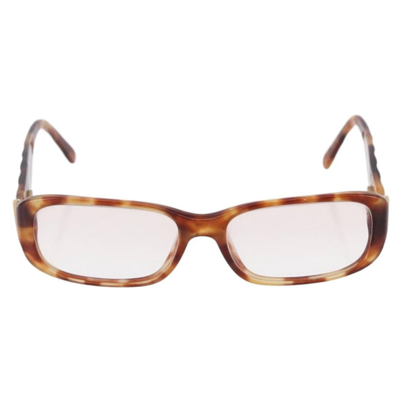 CHANEL COCO Mark Sunglasses plastic 2 Set Brown White CC Auth 149764