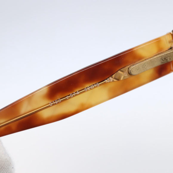 CHANEL COCO Mark Sunglasses plastic 2 Set Brown White CC Auth 149764