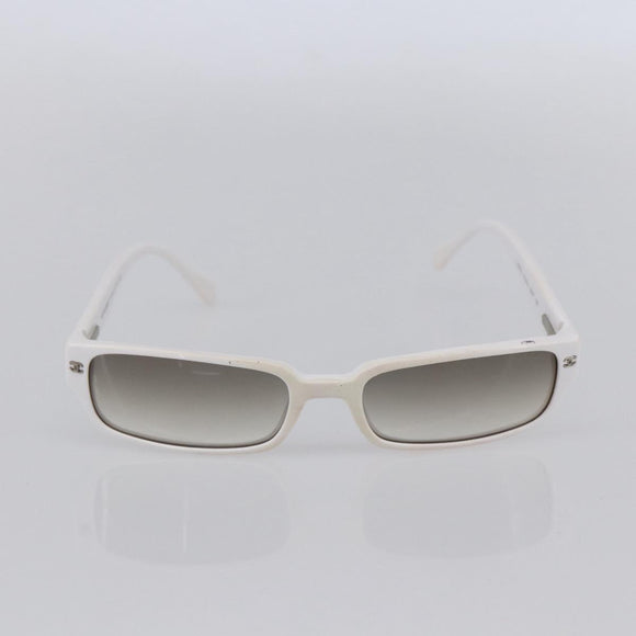 CHANEL COCO Mark Sunglasses plastic 2 Set Brown White CC Auth 149764
