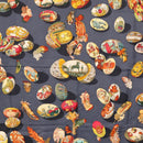 HERMES Carre 90 Scarf Silk ""COUVEE D'HERMES"" Gray Auth 149765-6