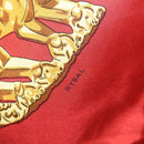 HERMES Carre 90 Scarf Silk ""LES CAVALIERS D'OR"" Red Auth 149769-11
