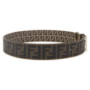 FENDI Zucca Canvas Belt 33.1"" Black Brown Auth 149770A-3