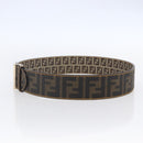 FENDI Zucca Canvas Belt 33.1"" Black Brown Auth 149770A-4