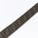 FENDI Zucca Canvas Belt 33.1"" Black Brown Auth 149770A-7