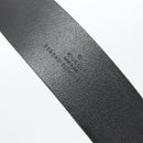 GUCCI Interlocking Belt Leather 37.4"" Black Gold 232849 Auth 149771-10