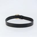 GUCCI Interlocking Belt Leather 37.4"" Black Gold 232849 Auth 149771-2