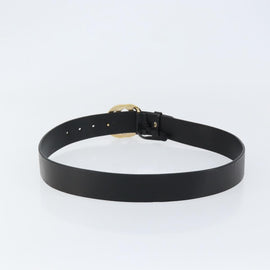 GUCCI Interlocking Belt Leather 37.4"" Black Gold 232849 Auth 149771 - 0