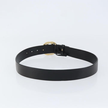 GUCCI Interlocking Belt Leather 37.4"" Black Gold 232849 Auth 149771 - 0