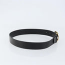 GUCCI Interlocking Belt Leather 37.4"" Black Gold 232849 Auth 149771-4