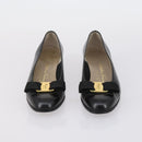 Salvatore Ferragamo Vala Pumps shoes Leather 4 Set Black Brown Auth 149772-10