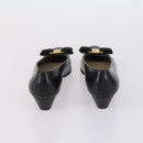 Salvatore Ferragamo Vala Pumps shoes Leather 4 Set Black Brown Auth 149772-11