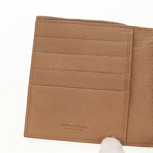 BOTTEGA VENETA INTRECCIATO Wallet Leather Beige 132355 Auth 149777V