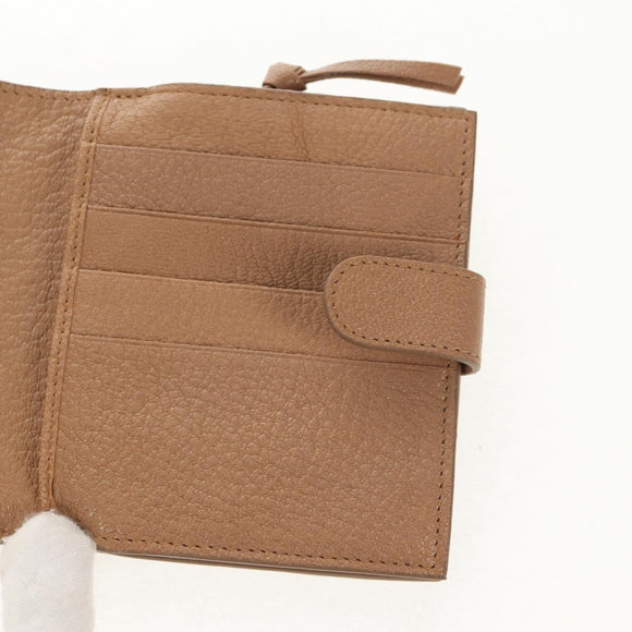 BOTTEGA VENETA INTRECCIATO Wallet Leather Beige 132355 Auth 149777A