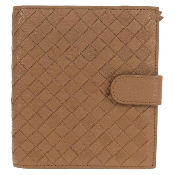 BOTTEGA VENETA INTRECCIATO Wallet Leather Beige 132355 Auth 149777A