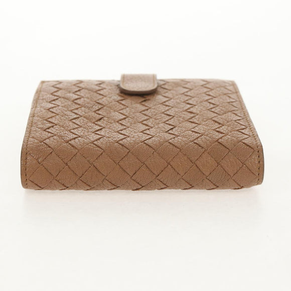 BOTTEGA VENETA INTRECCIATO Wallet Leather Beige 132355 Auth 149777A