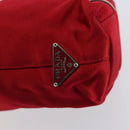 PRADA Hand Bag Satin Red Auth 149778-10