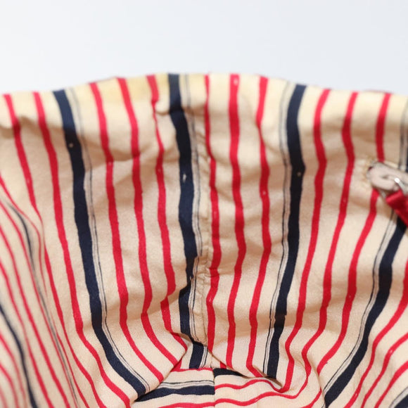 PRADA Hand Bag Satin Red Auth 149778