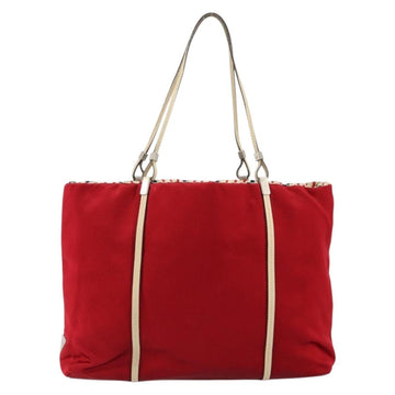PRADA Hand Bag Satin Red Auth 149778 - 0