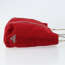 PRADA Hand Bag Satin Red Auth 149778-3