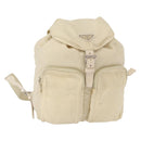 PRADA Backpack Nylon White Silver Auth 149779-1
