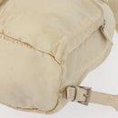 PRADA Backpack Nylon White Silver Auth 149779-16