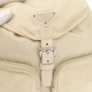 PRADA Backpack Nylon White Silver Auth 149779-19