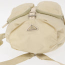 PRADA Backpack Nylon White Silver Auth 149779-6