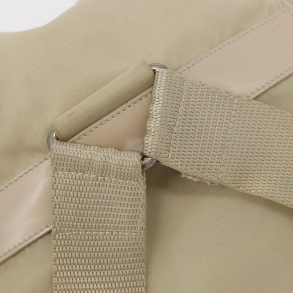 PRADA Backpack Nylon White Silver Auth 149779