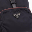 PRADA Backpack Nylon Purple Silver Auth 149780-20