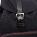 PRADA Backpack Nylon Purple Silver Auth 149780-10
