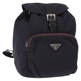 PRADA Backpack Nylon Purple Silver Auth 149780