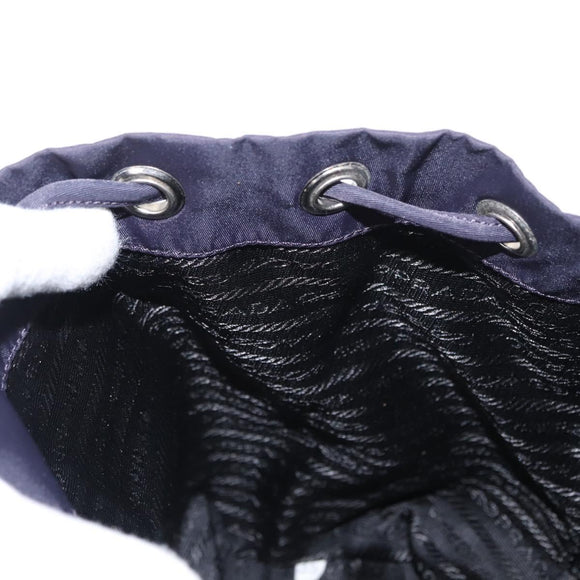 PRADA Backpack Nylon Purple Silver Auth 149780